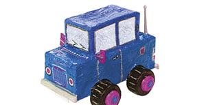 Carro de Caixinhas  na Fábrica de Brinquedos