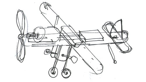 Ideia para fazer um avião com palitos de sorvete